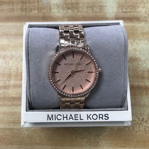 Women Michael Kors Argyle Watch Mk3156 Rose Gold